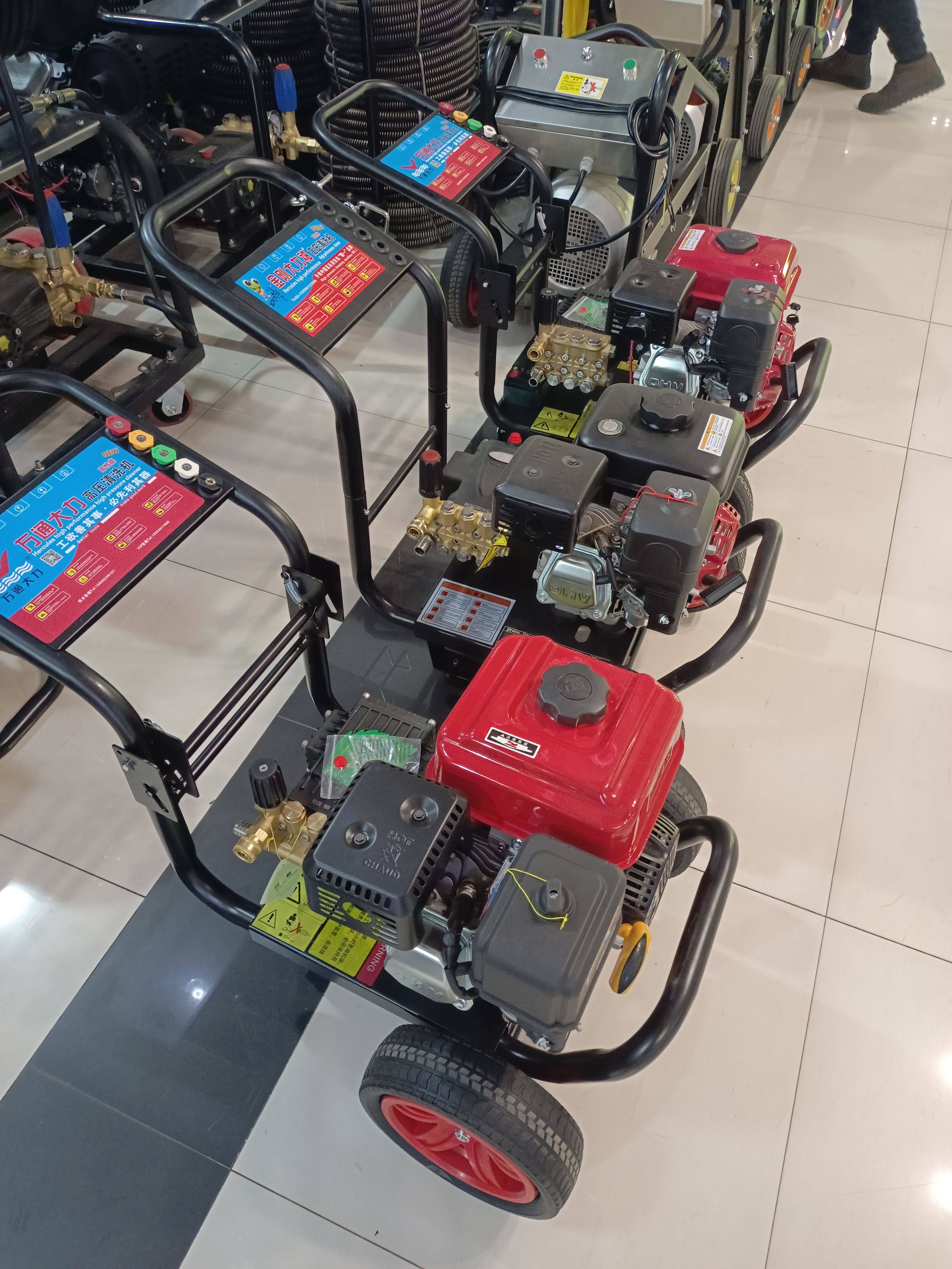 商用汽油动力工地洗车机大功率管道疏通柴油机高压移动水泵