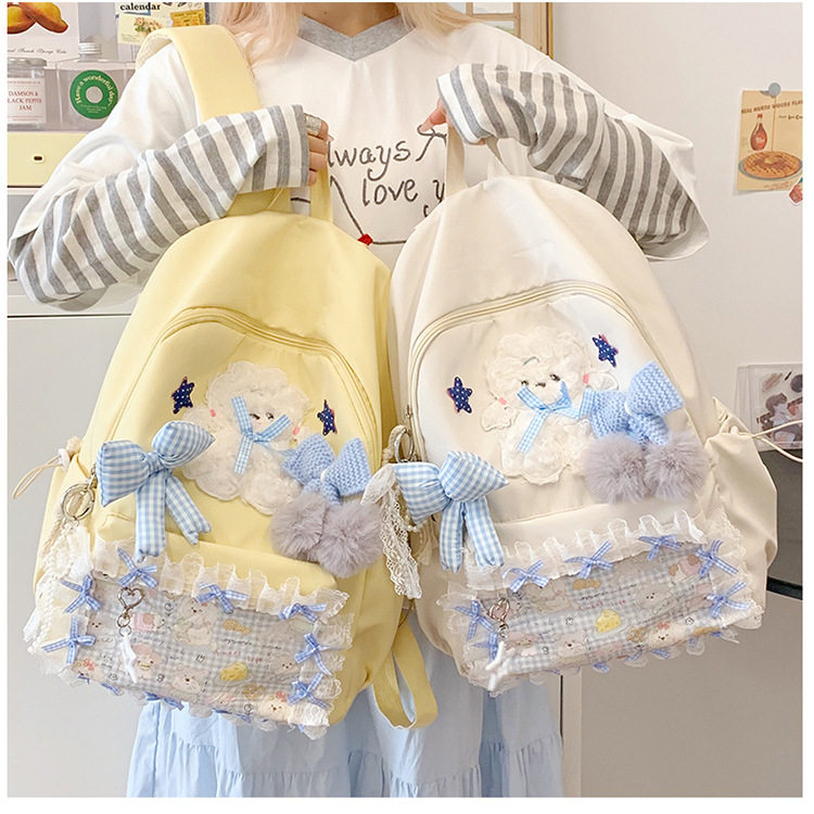 日系痛包双肩大容量小众ins学生上课背包轻便中学生初中女生书包