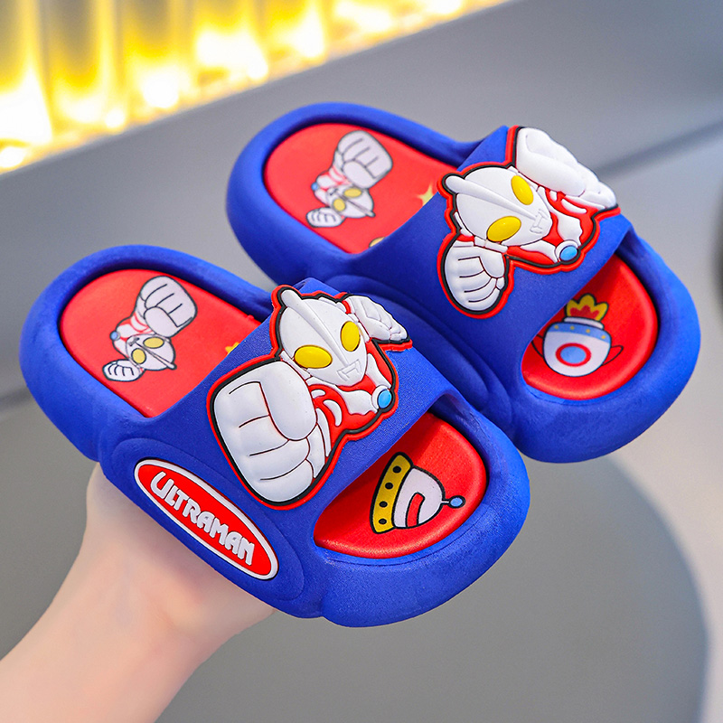 奥特曼儿童拖鞋男童室内家居夏季新款小男孩踩屎感洗澡防滑凉拖鞋