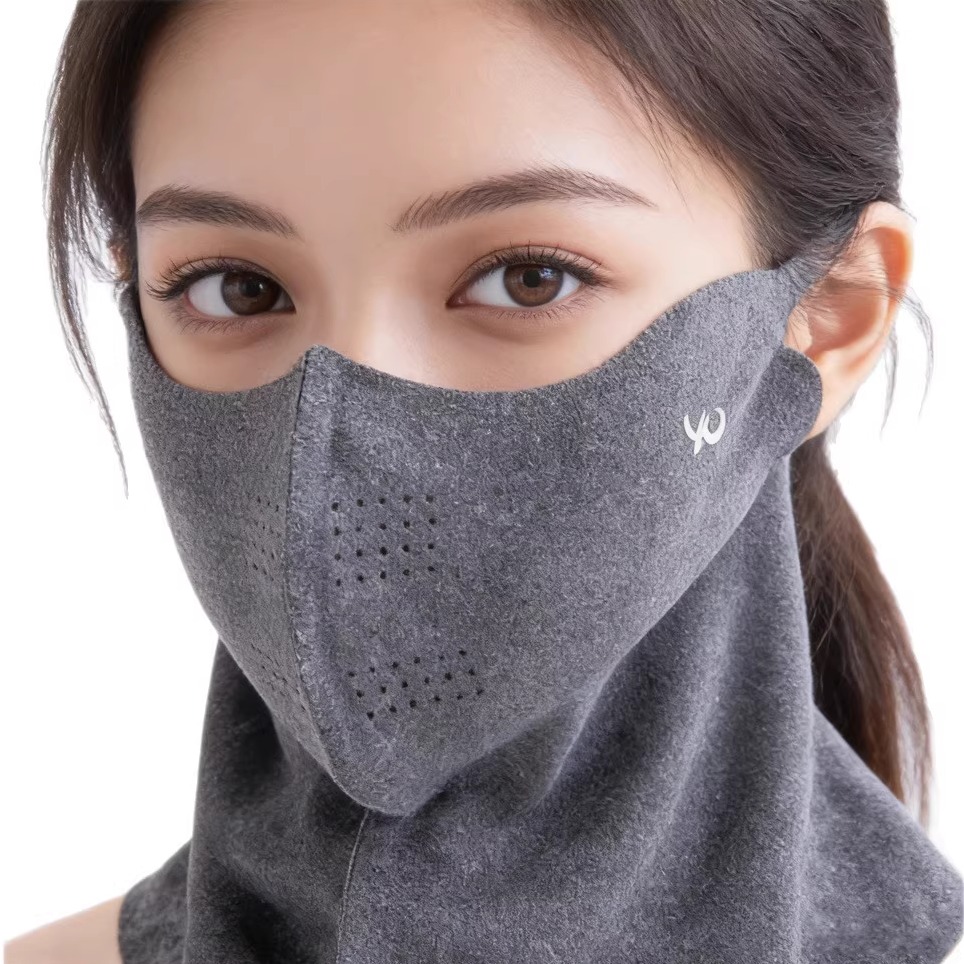 冬季保暖口罩骑行户外防风面罩护颈防寒加厚透气立体时尚无痕口罩