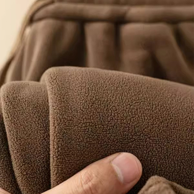 双面摇粒绒裤子男女款加绒加厚宽松大码保暖卫裤运动休闲裤冬季