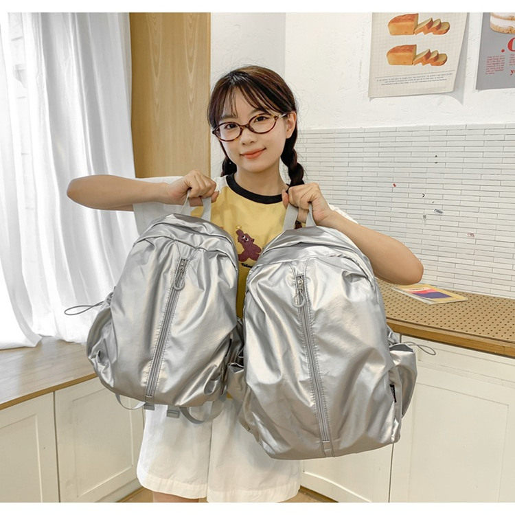 ins韩系小众书包女初高中学生辣妹风双肩包外出旅游轻便电脑背包