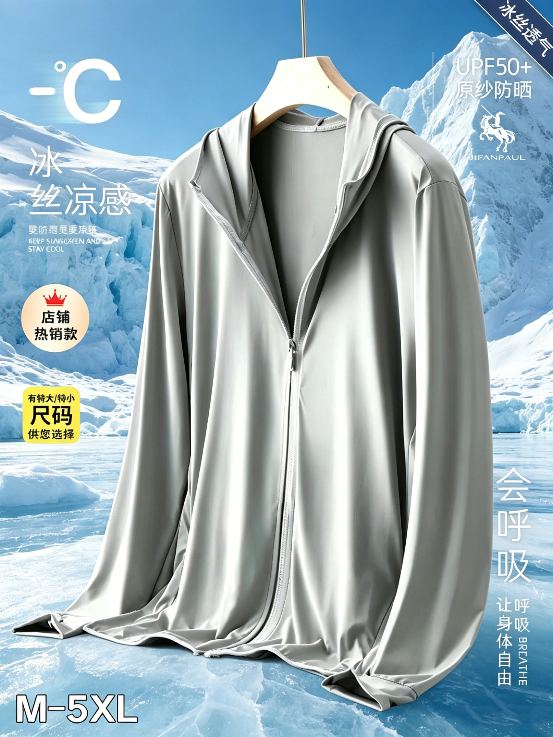 Ice Silk Sun Protection Clothing for Men 2026 Summer New Fishing Breathable Quick-Dry Hooded Jacket Thin Women's Version