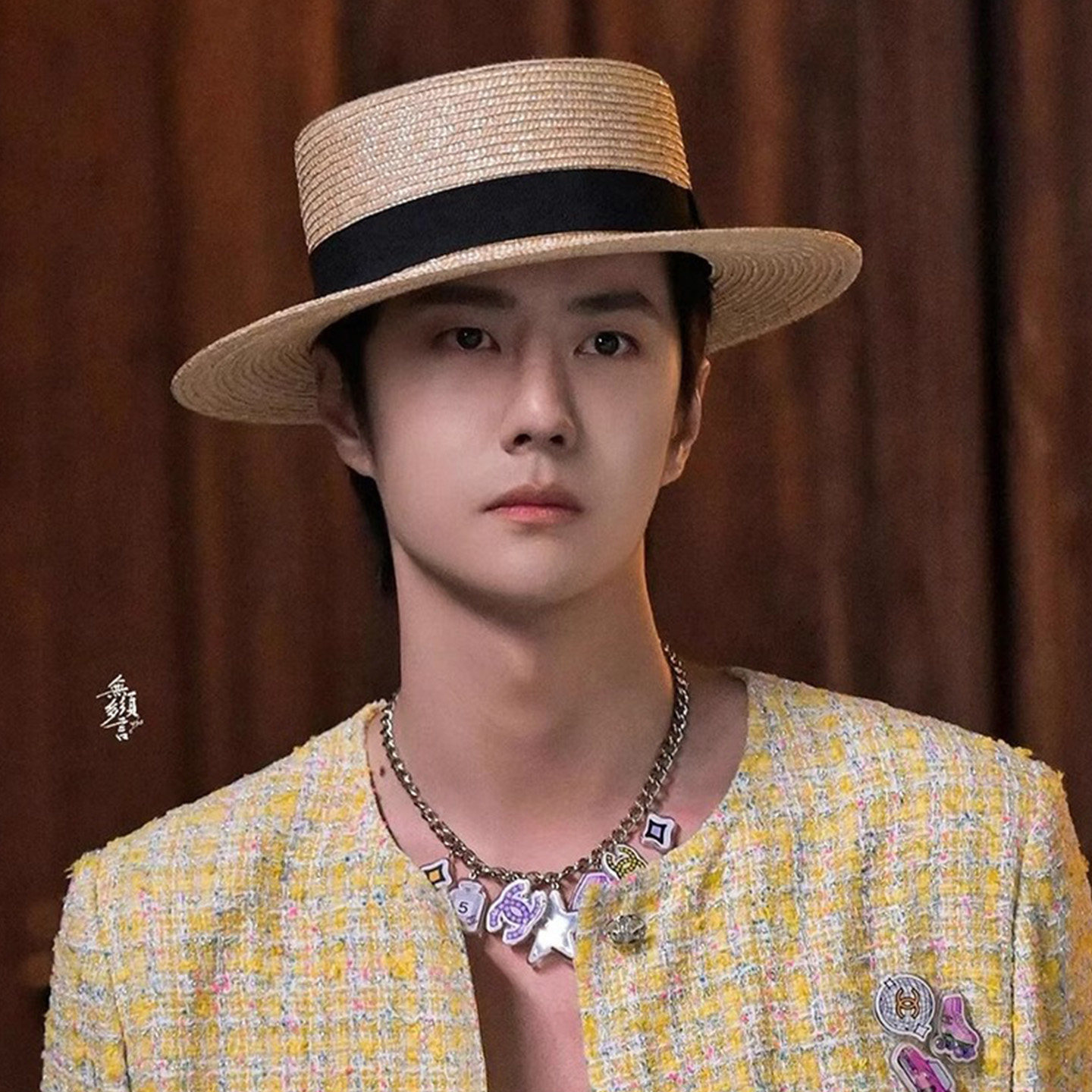 王一博同款草帽男2025新款夏帽子