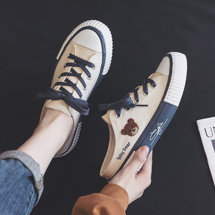 Women's Half-Slippers 2026 New Spring/Summer Closed-Toe Slip-On Backless Lazy Thick-Soled Canvas Shoes