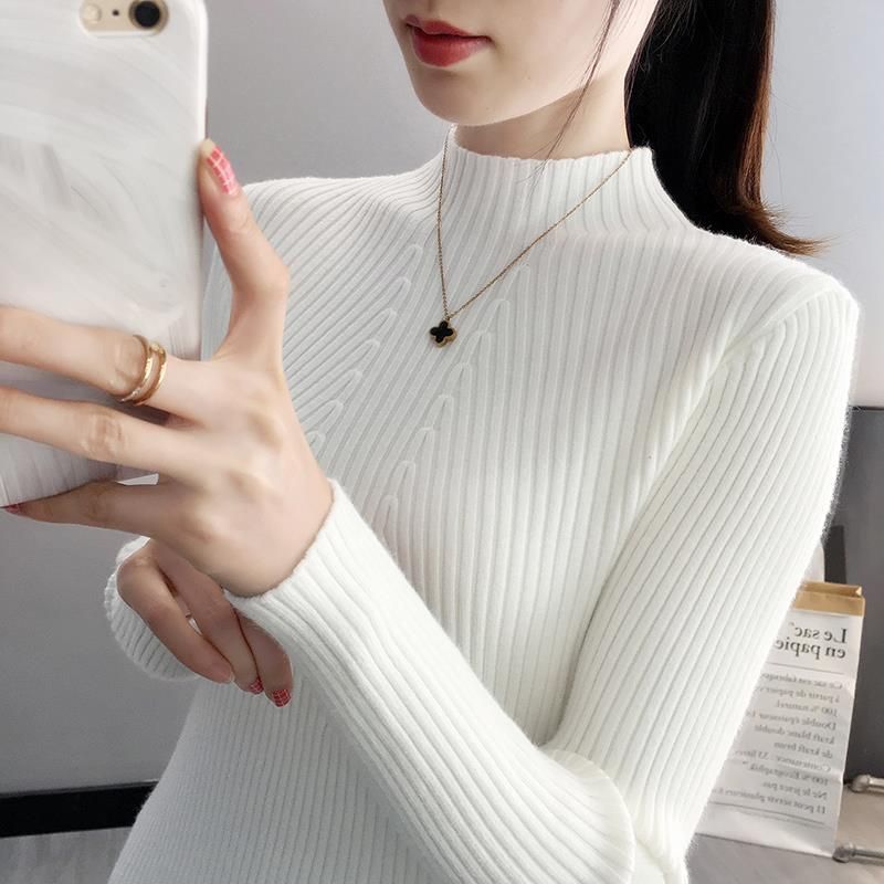 东莞大朗毛衣不起球正品新款修身内搭针织衫深圳南油高端女装上衣