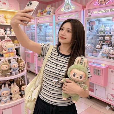 无锡短袖T恤女2026夏季广州白马沙河虎门高端女装纯棉条纹上衣服