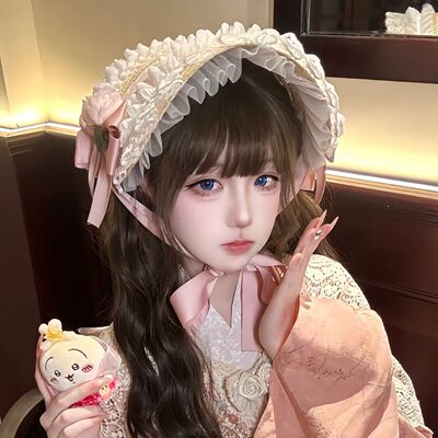 多巴胺洛丽塔草帽日常发饰