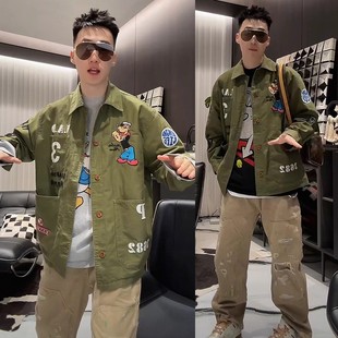 今日推荐 RICH陈发财 直播间夹克 水手 潮搭复古夹克外套 美式