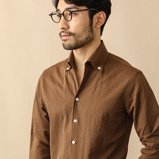 断码 男泡泡纱衬衣 特价 衬衫 无质量问题不退不换 一片领长袖