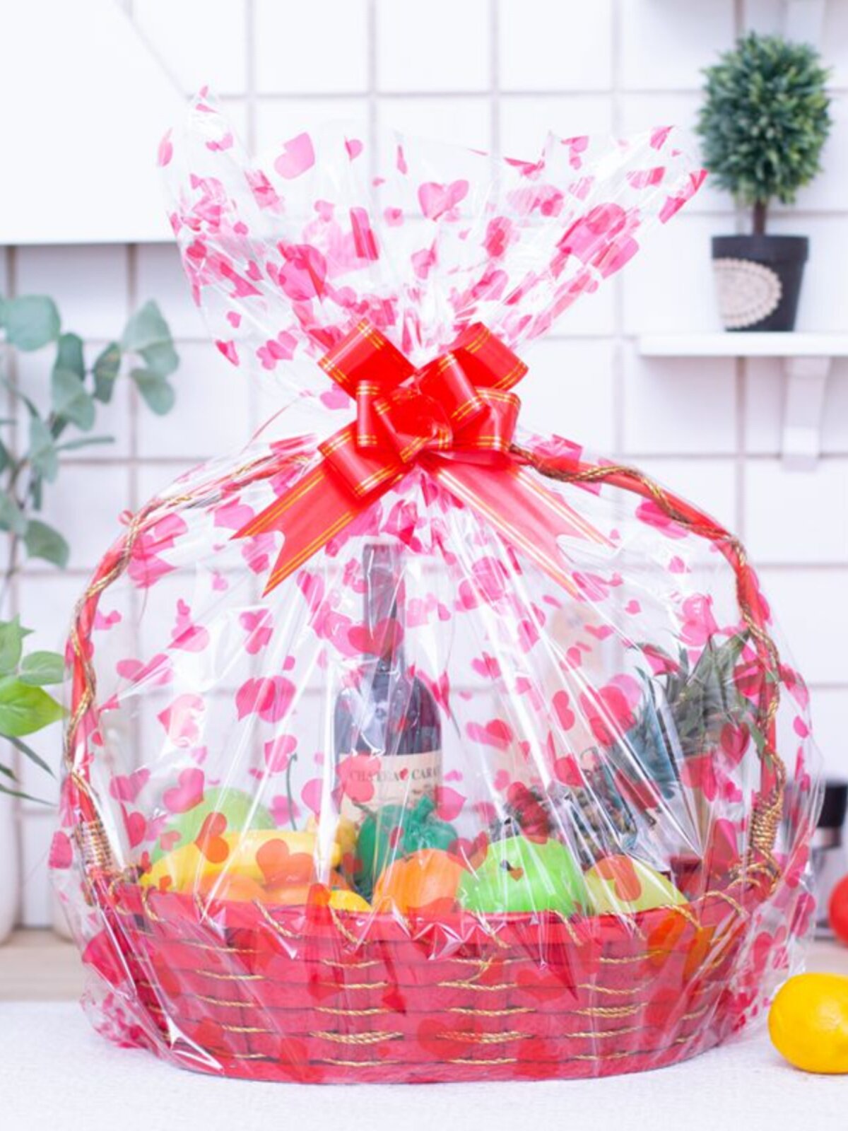 새로운 과일 바구니 등나무 손 바구니 선물 꽃 바구니 과일 가게 대나무 바구니 포장 슈퍼마켓 야채 바구니 대형