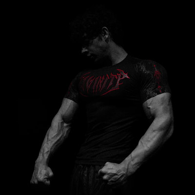 男女同款紧身健身运动压缩短袖