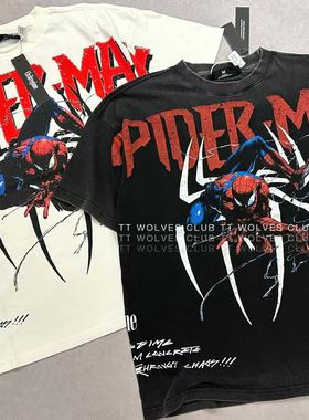 TTWOLVES稀有蜘蛛线联名限定CIVL超柔软水洗男女同款纯棉短袖C74