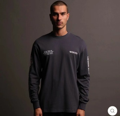 TT狼头长袖男女同款健身运动T恤