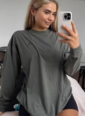 年度福利款！TTWOLVES水洗全棉超柔软宽松健身运动女士长袖T恤E05