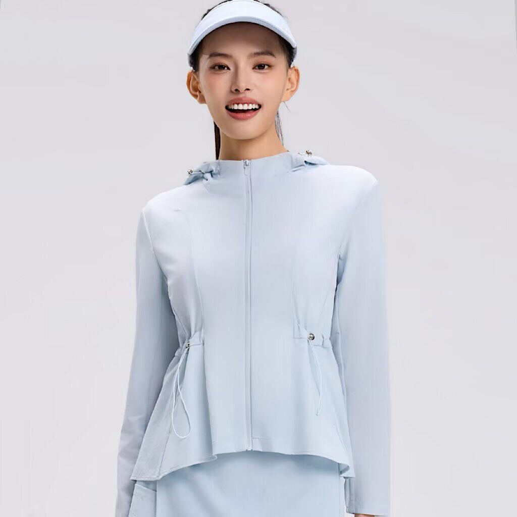 冰川时代防晒衣服女26C2532防紫外线2026新款夏季小蛮腰连帽外套