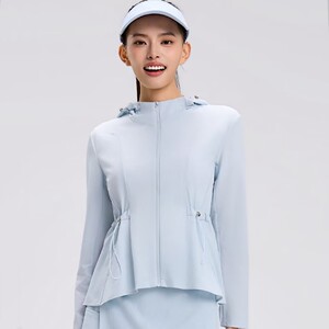 冰川时代防晒衣服女26C2532防紫外线2026新款夏季小蛮腰连帽外套