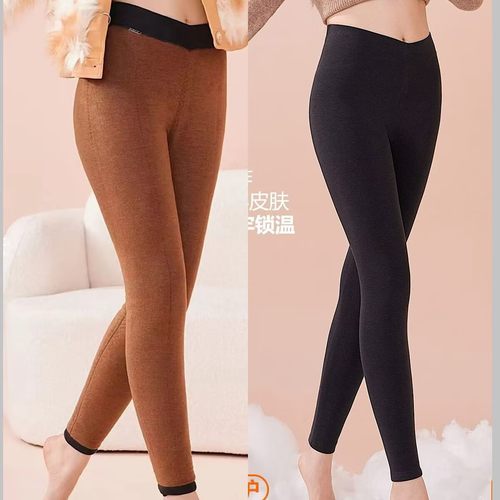 自由音符保暖裤631女士100%驼绒+羊毛700克三层加厚男高腰棉裤831