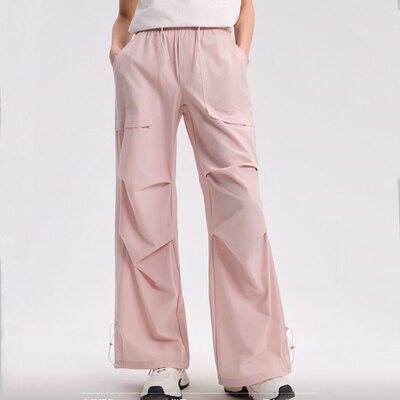 冰川时代伞兵裤女26M1952夏季新款宽松阔腿防晒休闲裤冰感凉壳裤