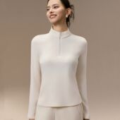 新款 冰川时代秋冬保暖打底衫 女装 半拉链立领卫衣外穿休闲外套2518