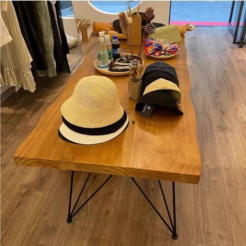 实木展示桌服装店桌子中间摆放中岛简约长方形流水台童装展示鞋架