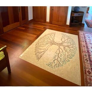 定制天然大理石材马赛克拼图手工剪画 欧式轻奢玄关背景墙 生命树