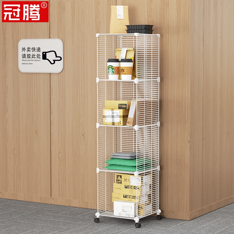 办公室可移动置物架前台快递收发零食外卖收纳架家用门口整理层架