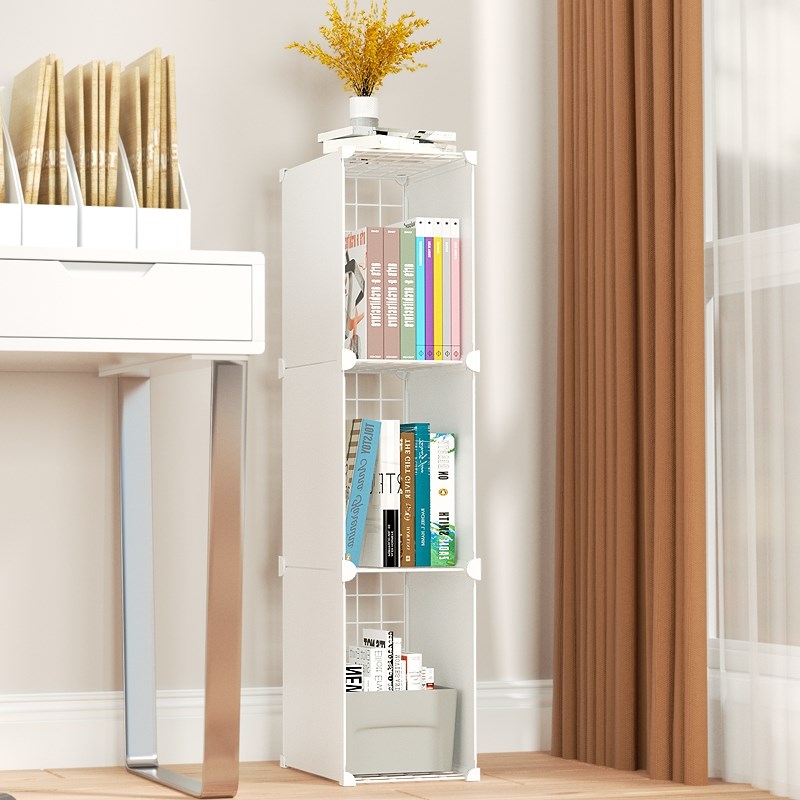 夹缝书架家用小型20cm迷你超薄窄缝柜书房卧室窗边置物铁艺墙角柜