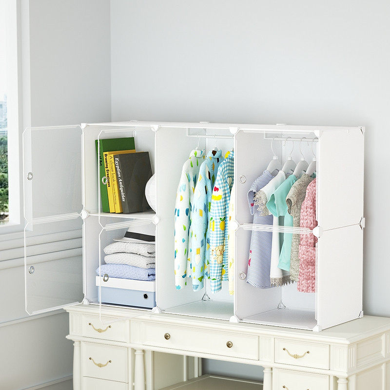 飘窗衣柜儿童房间窗户前透明门小孩矮柜子卧室衣物收纳组合窗台柜