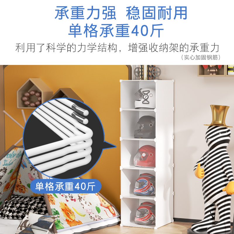 头盔架大号头盔收纳柜落地帽子机车盔防尘展示架家用置物架