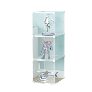 放手办的置物架透明玩具收藏架子动漫高达奖品门店样品防尘展示柜