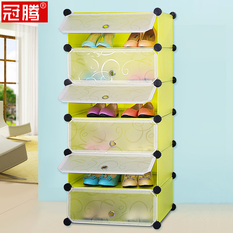 鞋架竖立式防尘50cm宽多层塑料简约现代组装防尘经济型宿舍鞋柜子