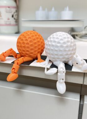 高尔夫摆件3D打印Golf Sitting Man高尔夫球坐姿小人工艺品礼物