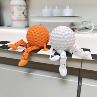 高尔夫摆件3D打印Golf Man高尔夫球坐姿小人工艺品礼物 Sitting