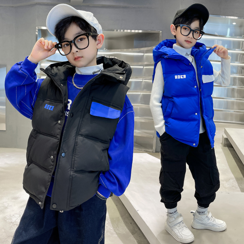 男童羽绒棉马甲外穿2024