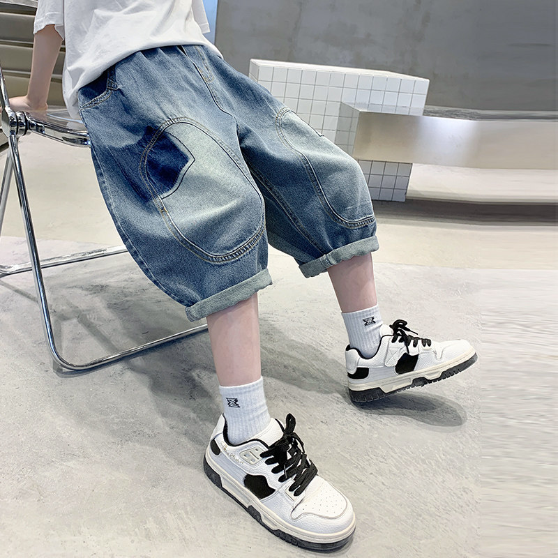 童装男童牛仔短裤2025新款