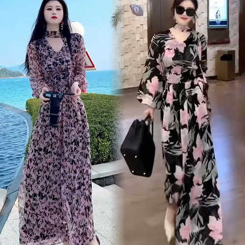 印花显瘦时尚套装女2024女春季