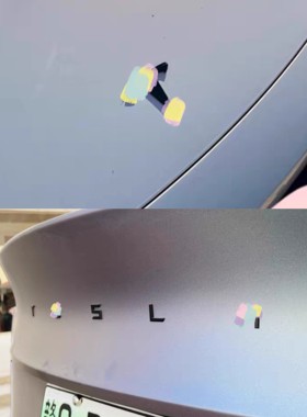 特斯拉焕新Model3车标modelY迷雾灰紫色车标贴门把手装饰配件改装