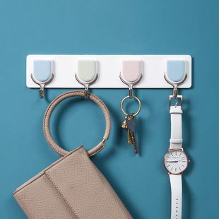 粘钩一排免打孔厨房可爱长条无痕创意强力挂墙厨房挂衣服挂钩时尚