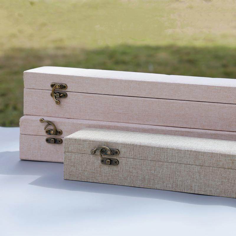 腰扇礼品盒书画锦盒字画锦盒扇子锦盒送礼盒子长条长方形收纳盒