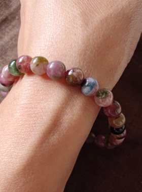 糖果色 天然西瓜碧玺手链
