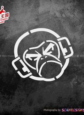 适用MilSpec战术猴子MSM511水弹士气章 军事军标汽车个性反光贴纸