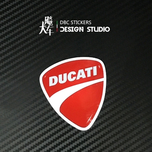 适用杜卡迪Ducati 头盔贴纸 3D 摩托车贴纸个性防水反光贴花