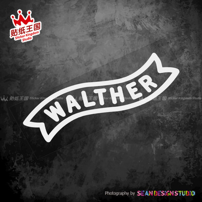 适用Walther 沃尔特 军事军标 汽车装饰贴纸摩托车电摩个性反光贴