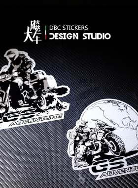 适用R1200GS F800GS F700GS 摩托车改装边箱贴纸 个性防水反光贴