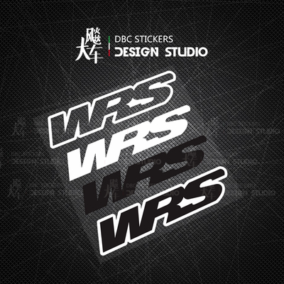 适用于风挡贴纸 WRS windscreen摩托车装饰改装贴花防水反光车贴