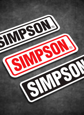 适用Simpson 头盔改装贴纸 个性汽车车身划痕贴 摩托车防水反光贴