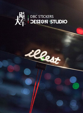 适用HELLAFLUSH HF ILLEST 汽车改装 车身贴 后视镜 反光贴