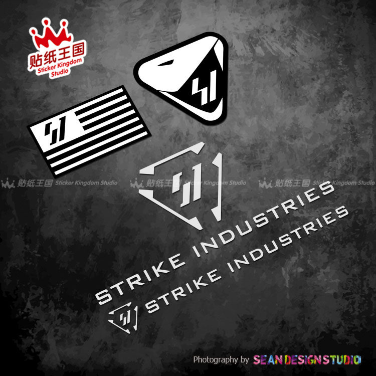 适用Strike industries水弹战术配件工具箱装饰反光贴纸军标贴