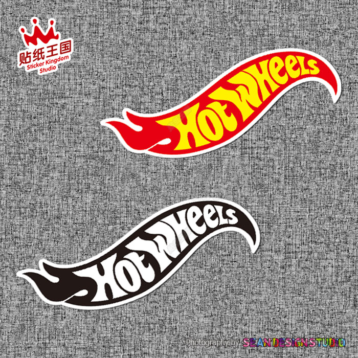 适用风火轮 Hot Wheels 合金模型卡通贴纸 摩托车汽车 装饰反光贴